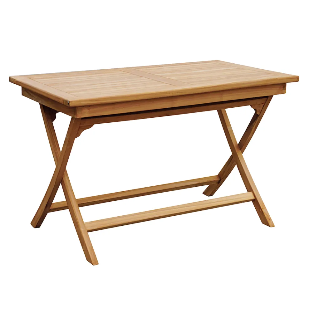 Rechteckiger Gartentisch 120x70 cm aus Teakholz - Alba