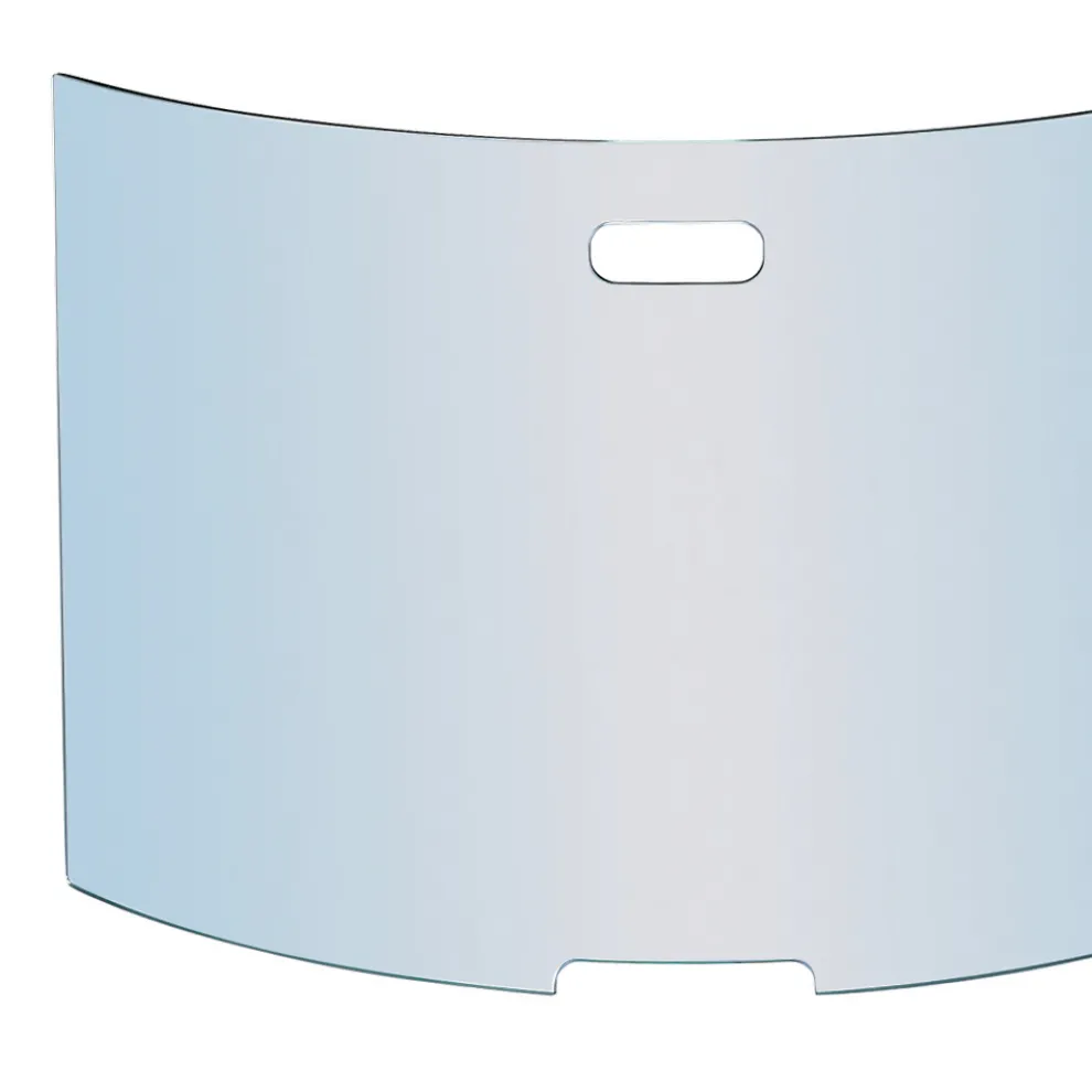 Gebogener Funkenfänger aus gehärtetem Kristall, hergestellt in Italien – Zafu