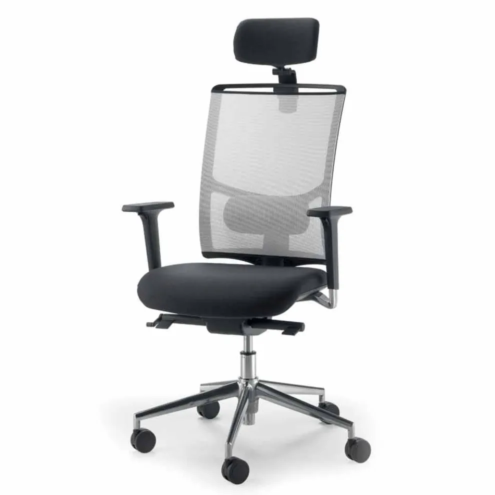 Directional regelbarer Bürostuhl aus Stoff in Italien hergestellt Mina