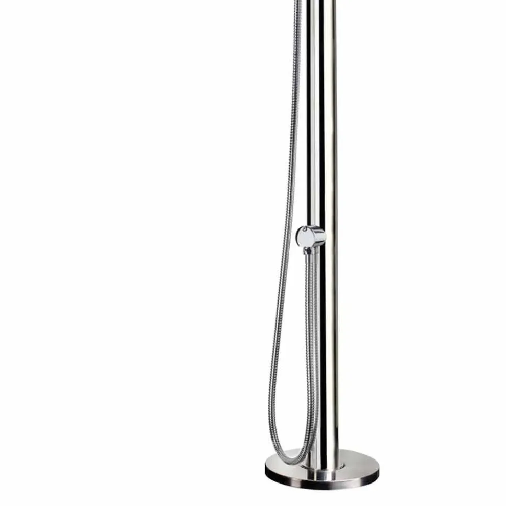 Außendusche aus verchromtem Edelstahl mit Handbrause Made in Italy - Modeo