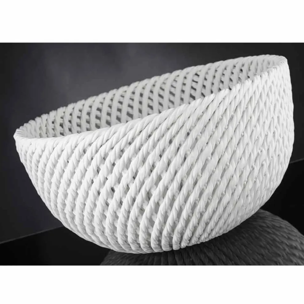 Handgefertigte Keramikvase mit gewebtem Schuss Made in Italy - Napoleon