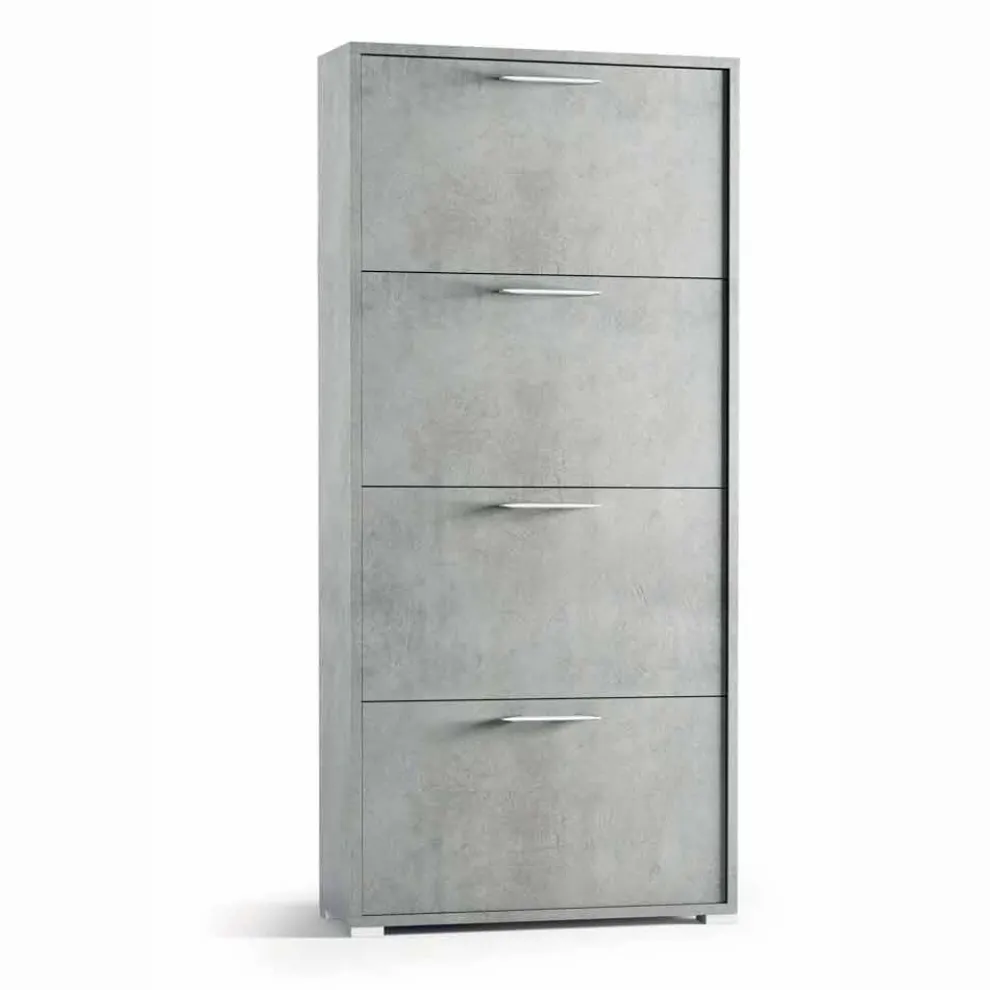 Schuhschrank aus melaminbeschichteten Spanplatten Senis