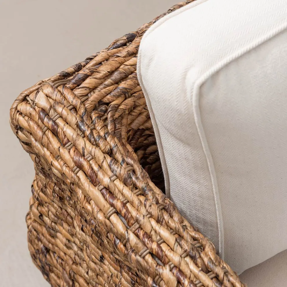 Outdoor-Sessel aus Bananengeflecht mit Kissen - Legolas