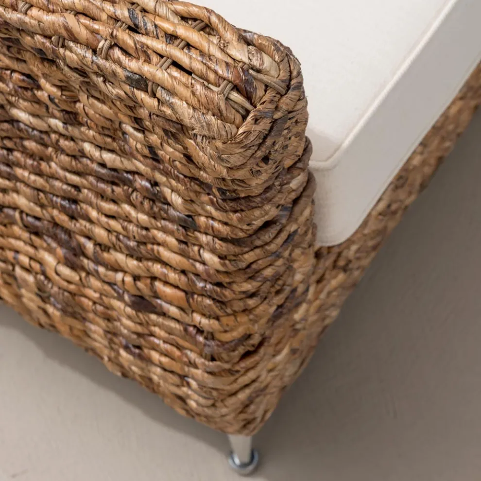 Outdoor-Sessel aus Bananengeflecht mit Kissen - Legolas