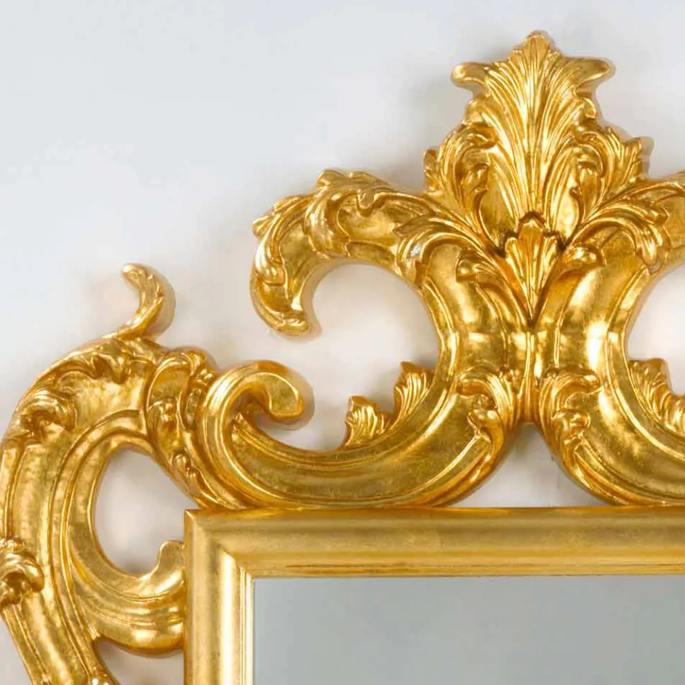 Repro Stand und Wandspiegel in Blattgold Guerin