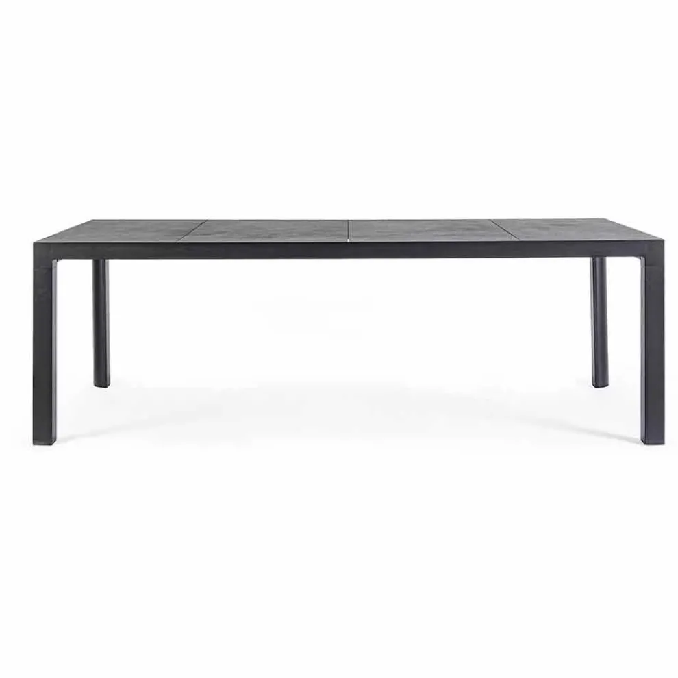 Esstisch für den Außenbereich aus Keramik und Aluminium, Homemotion - Salem