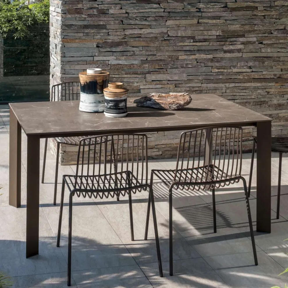 HPL-Gartentisch mit Aluminiumstruktur Made in Italy - Carl