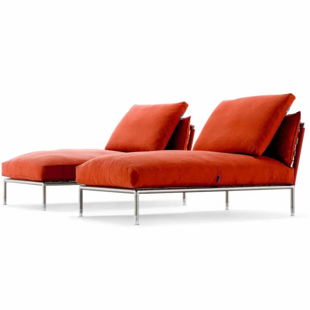 Modernes Design Chaiselongue Sessel für Garten Made in Italy - Ontario1
