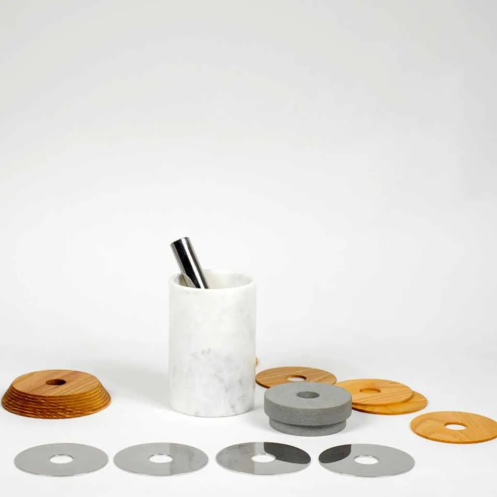 Cocktailservice Aperitif-Accessoires aus Marmor, Holz, Stahl - Norman