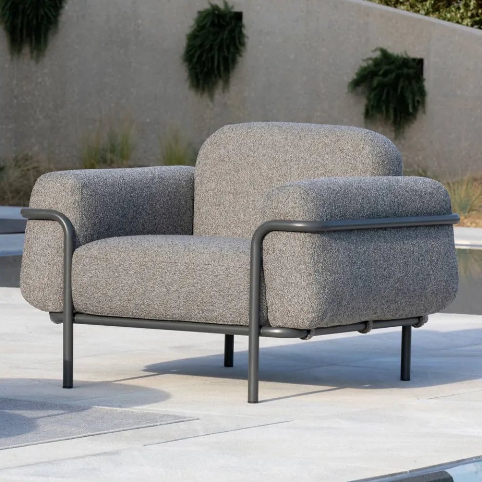Outdoor-Sessel aus Stahl und Polypropylen Made in Italy - Astrid