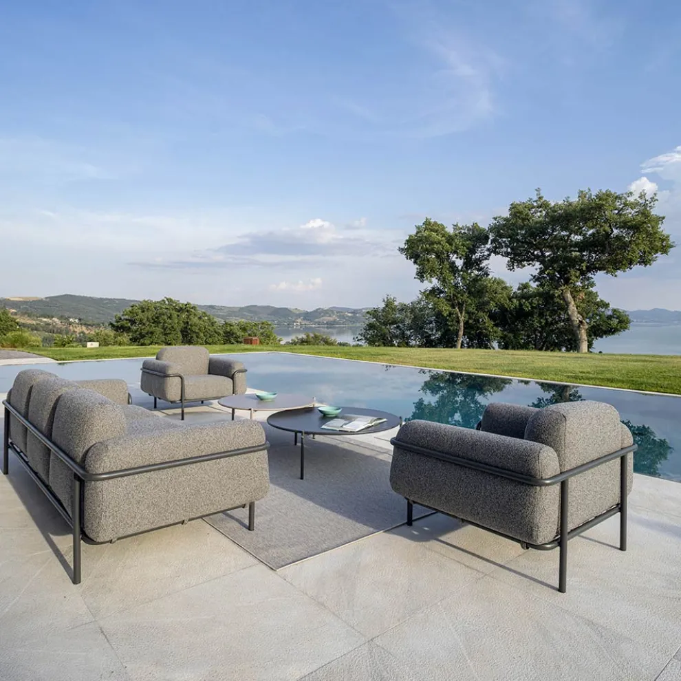 Outdoor-Sessel aus Stahl und Polypropylen Made in Italy - Astrid