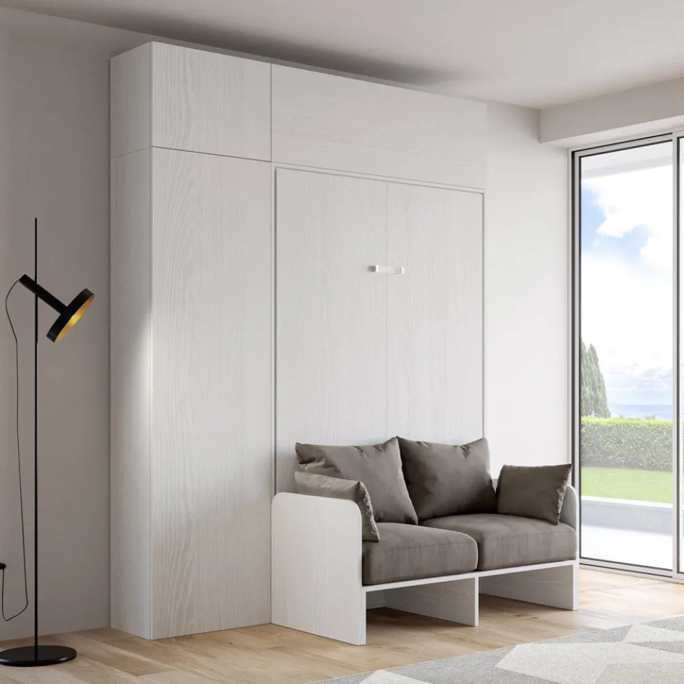 Queen-Size-Klappbett mit Sofa, Säule und Wandeinheit - Magiccompare