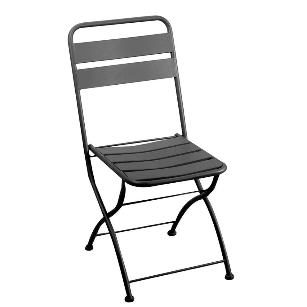 Klappbarer Gartenstuhl ganz aus Metall - Schleife