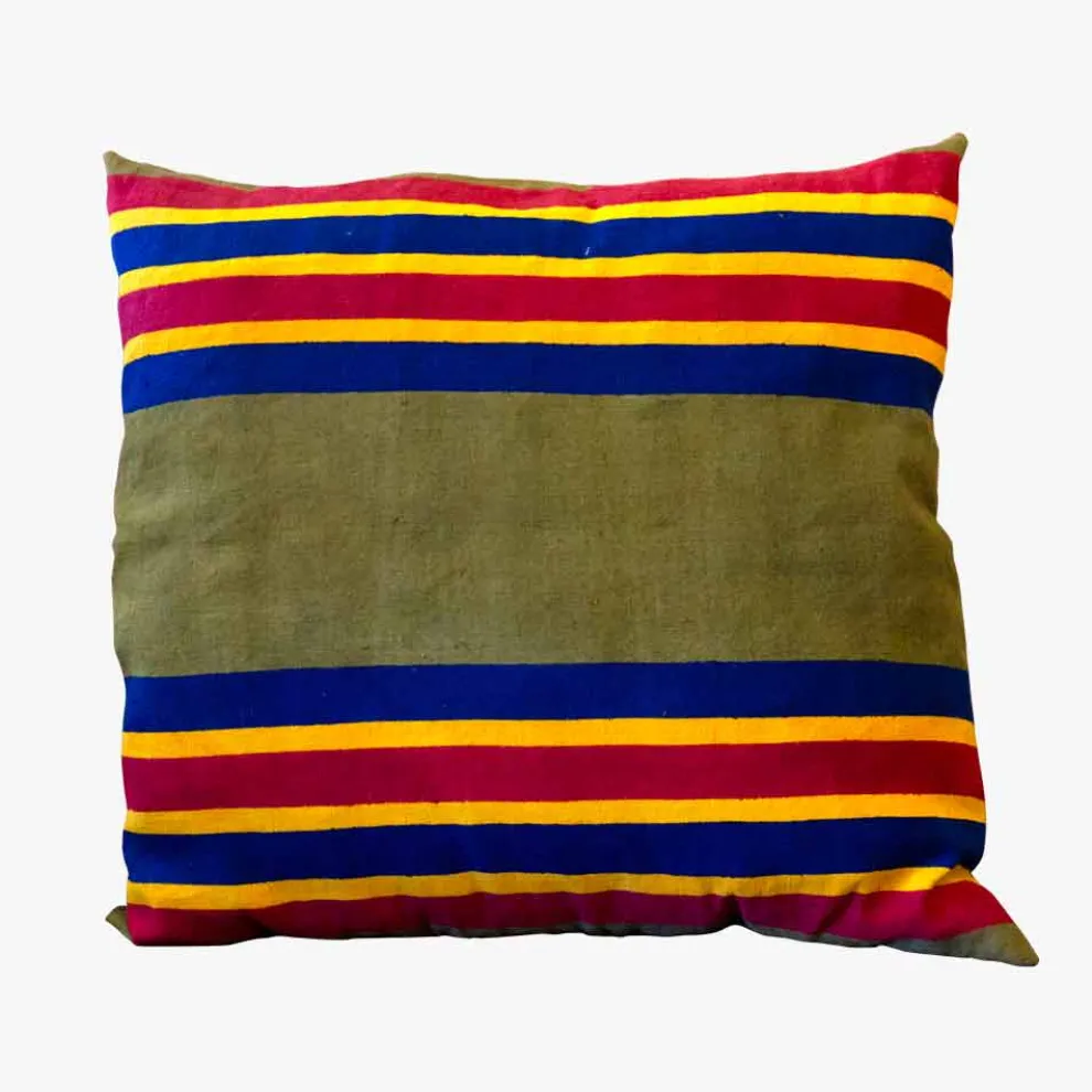 Künstlerisches italienisches Handwerkskissen Einzigartiges handgemaltes Stück - Viadurini von Marchi