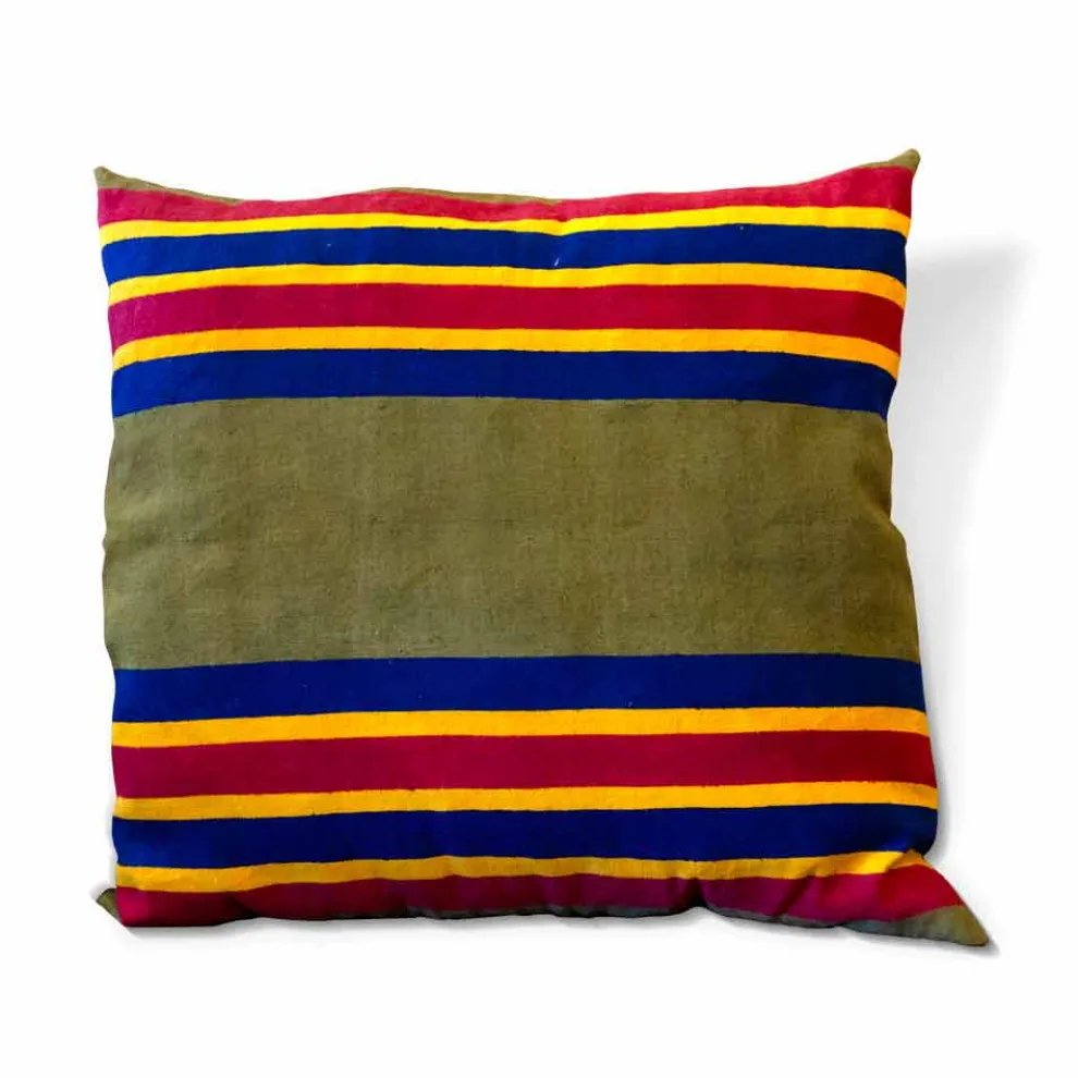 Künstlerisches italienisches Handwerkskissen Einzigartiges handgemaltes Stück - Viadurini von Marchi