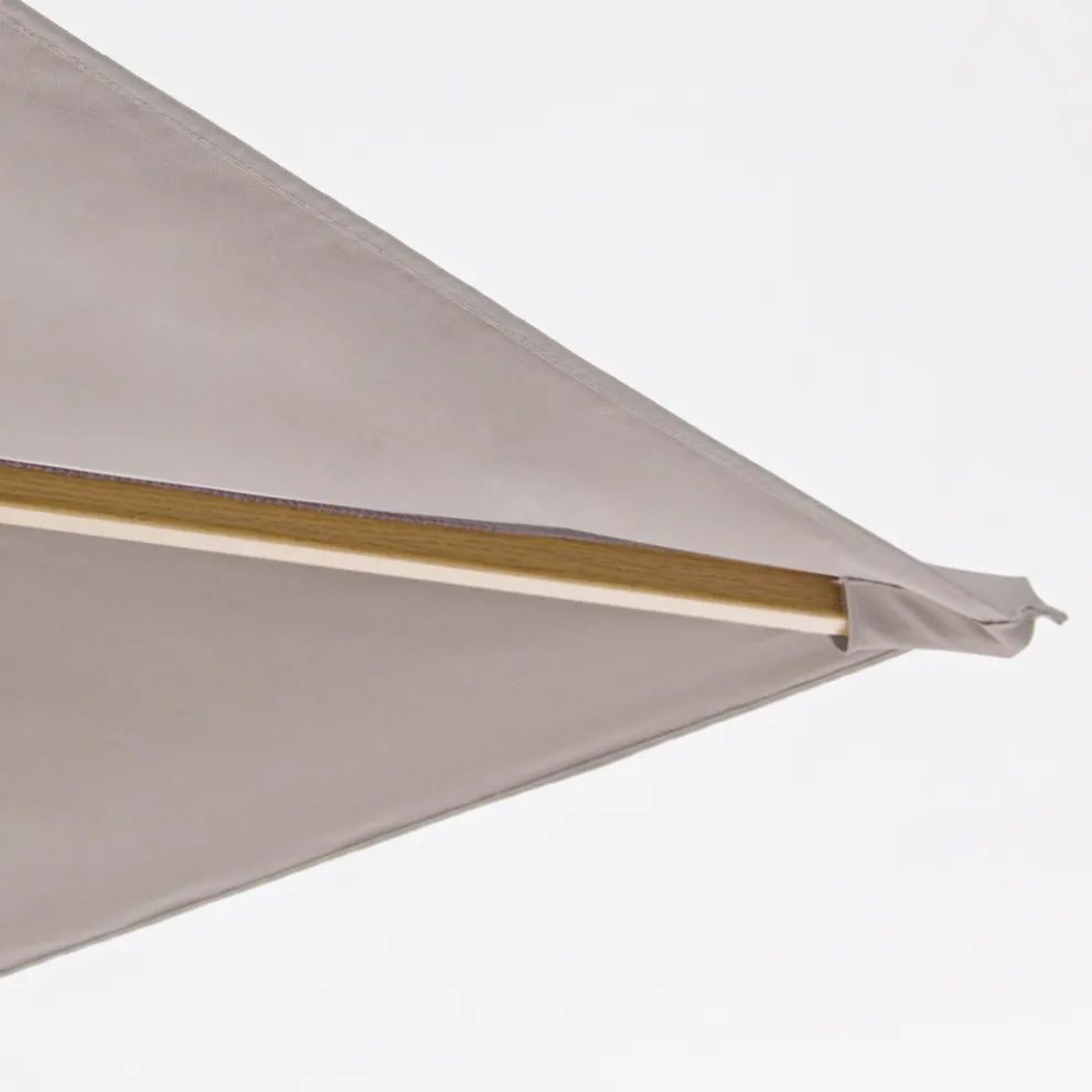 Gartenschirm mit taubengrauem Polyestertuch 3x4 mt, Homemotion - Lucius