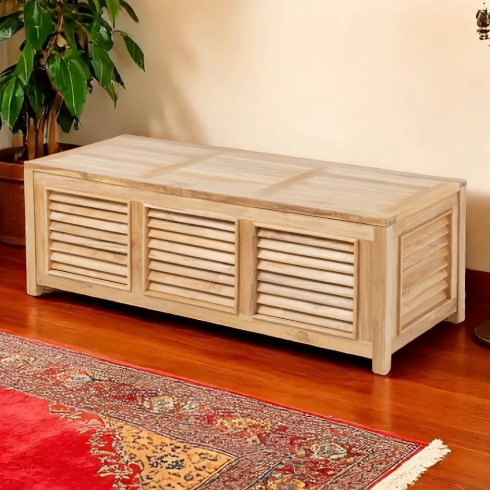 Gartentruhe aus natürlichem Teakholz - Hide