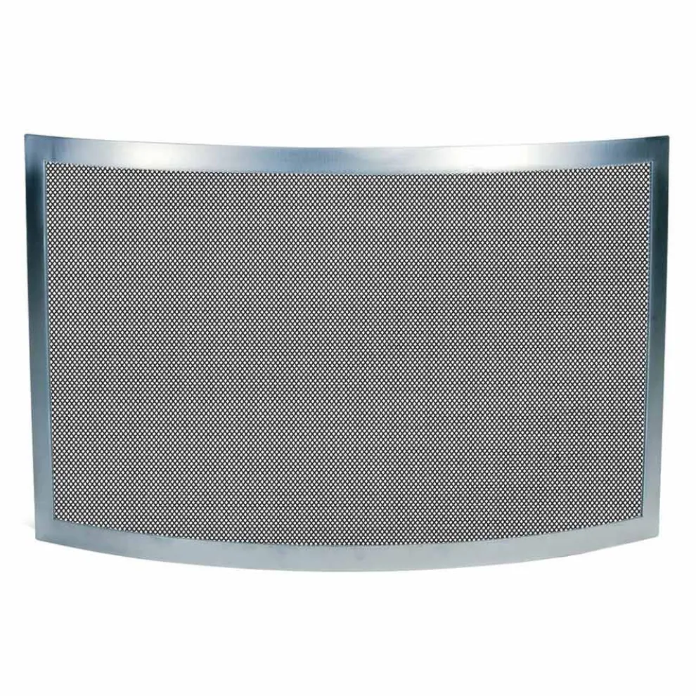 Funkenfänger mit schwarzem Netz und gebogenem Stahl, hergestellt in Italien – Saphir