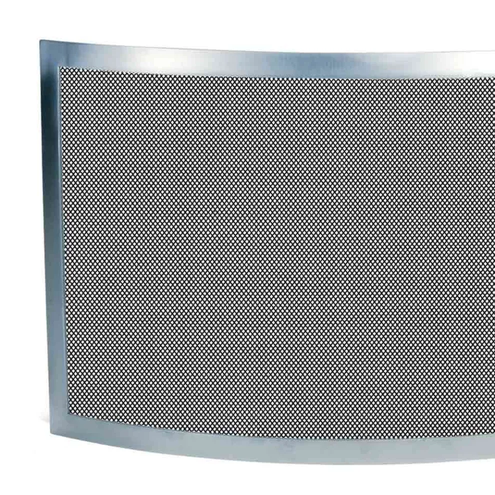 Funkenfänger mit schwarzem Netz und gebogenem Stahl, hergestellt in Italien – Saphir