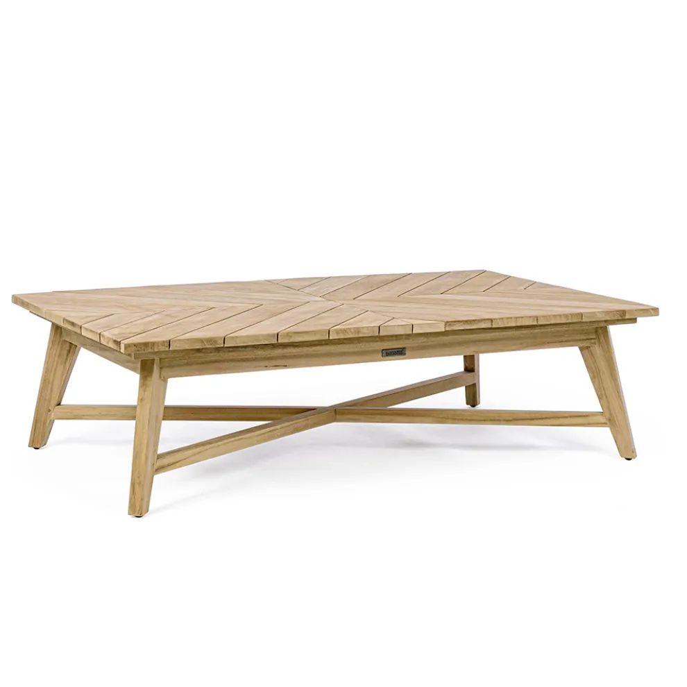 Rechteckiger Couchtisch im Freien aus Teakholz, Homemotion - Stuart