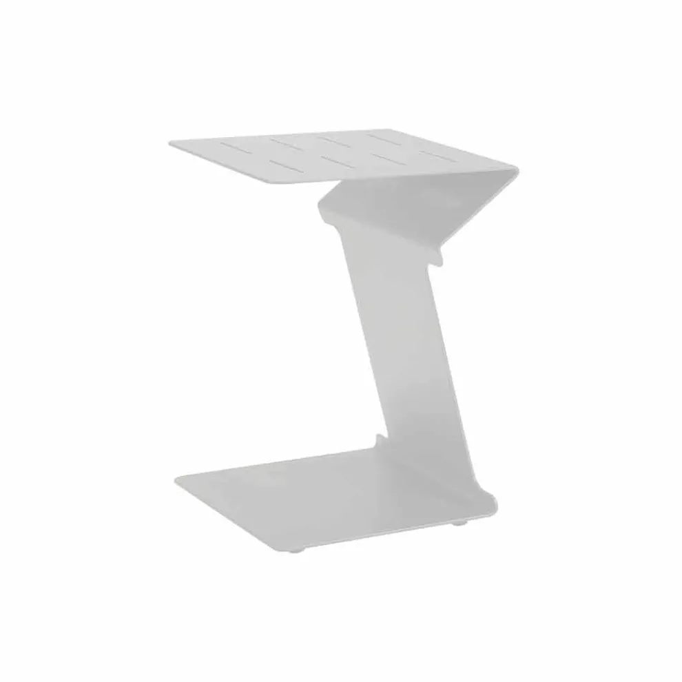 Beistelltisch für Sofa für den Außenbereich in Weiß oder Anthrazit Aluminium - Deniz