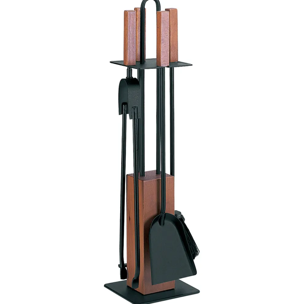 Werkzeughalter mit 4 Zubehörteilen, Griffen und Holzstruktur, hergestellt in Italien – Koi