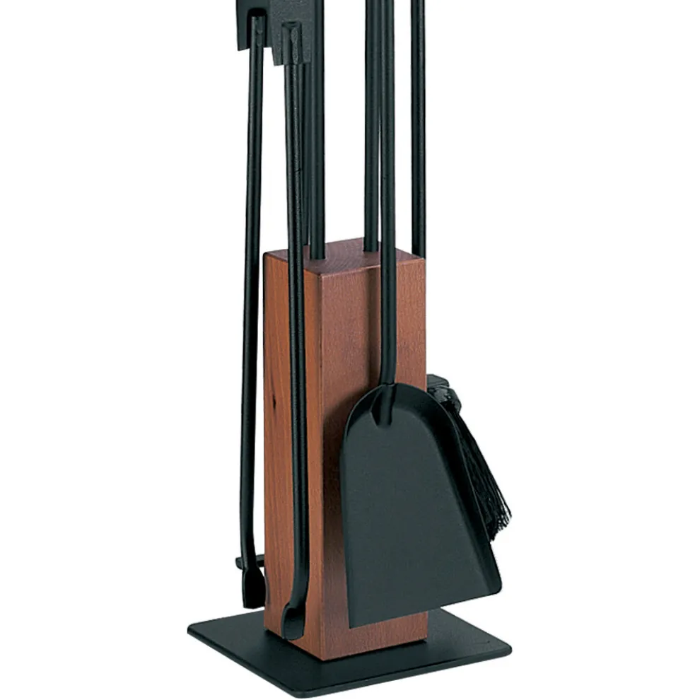 Werkzeughalter mit 4 Zubehörteilen, Griffen und Holzstruktur, hergestellt in Italien – Koi