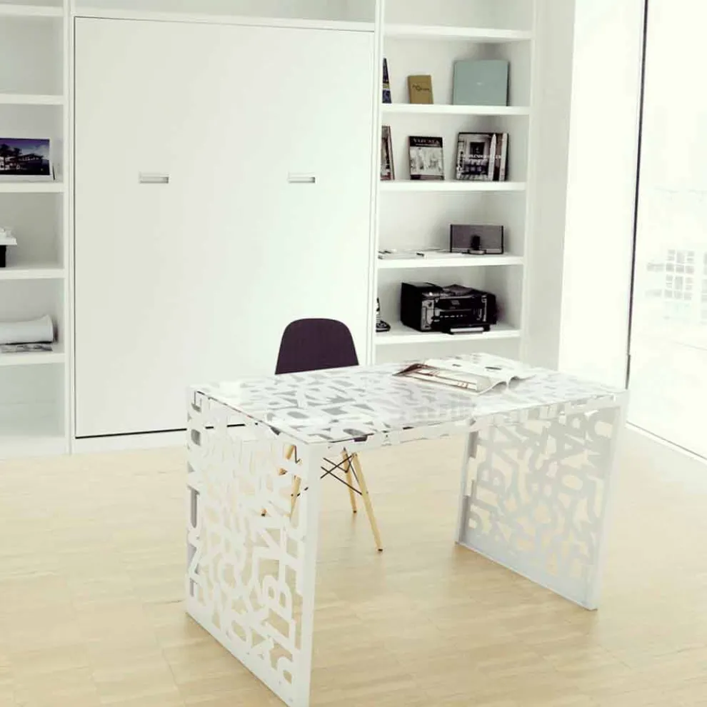 Moderne Design Schreibtisch Kattedra 120x65x75 Mabele, Made in Italy