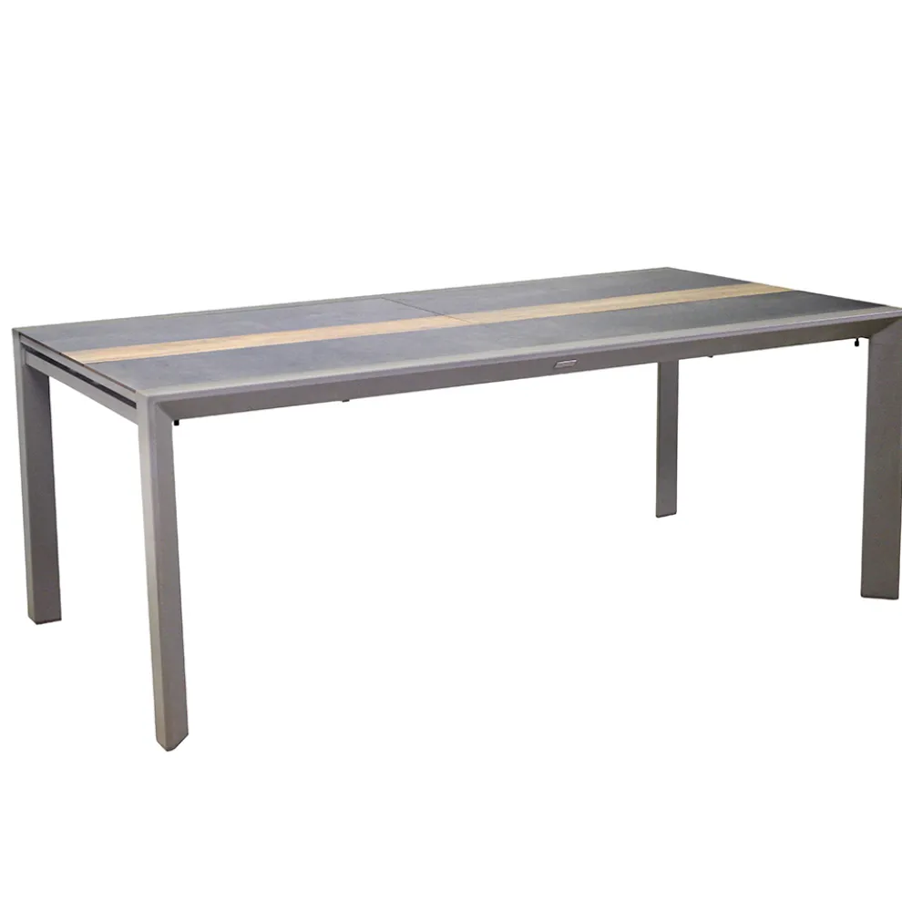 Ausziehbarer Tisch 300 cm aus Aluminium mit HPL-Einsatz - Righello