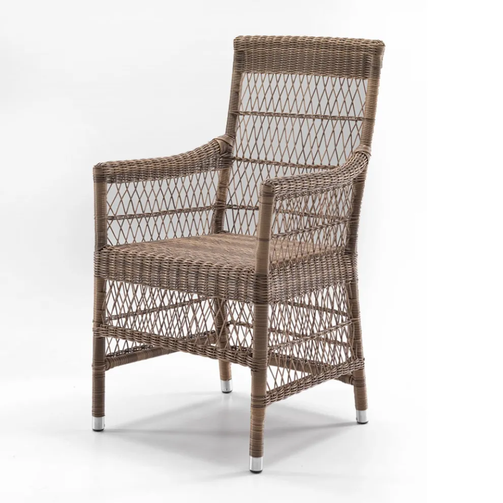 Gartenstuhl mit Armlehnen aus Polyrattan - Gigi