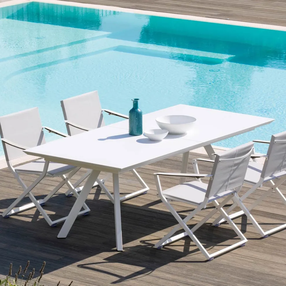 Ausziehbarer Gartentisch aus verzinktem Stahl Made in Italy - Brienne