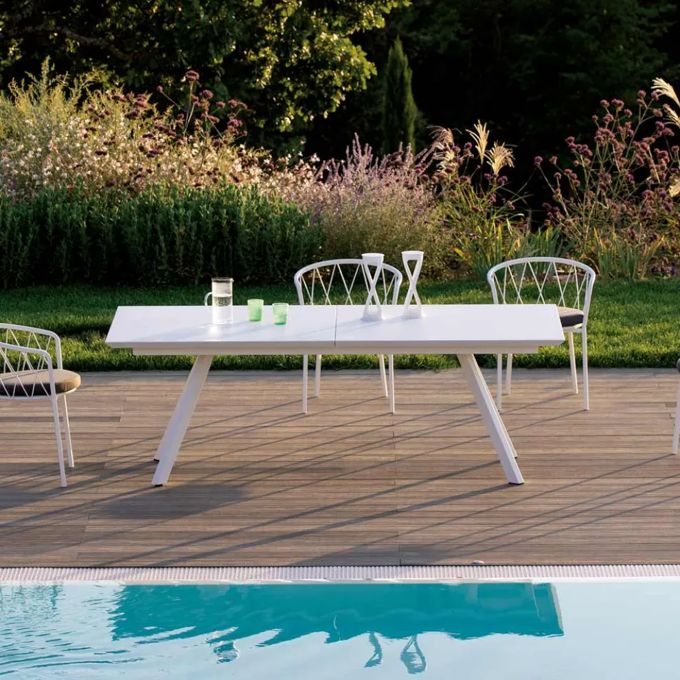 Ausziehbarer Gartentisch aus verzinktem Stahl Made in Italy - Brienne