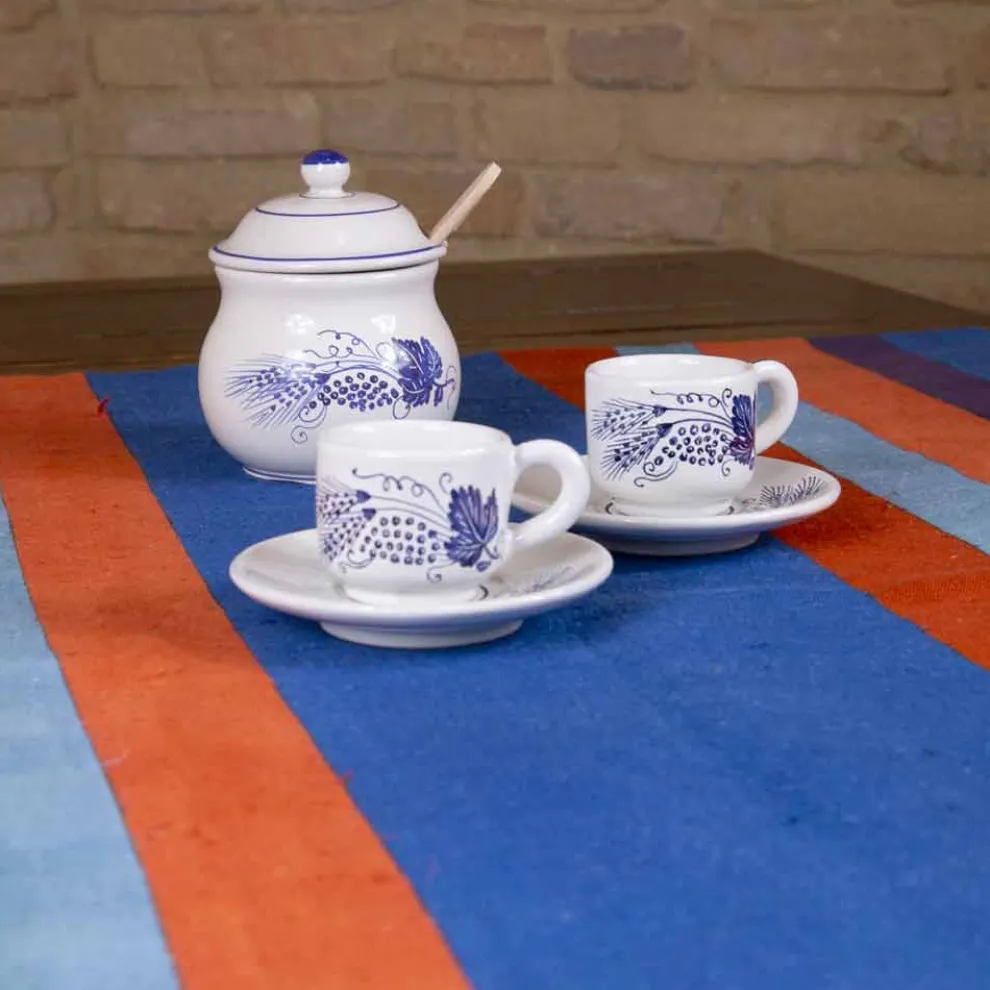 Tischläufer italienisches Design Produziert und handbemalt in Hanf Unikat