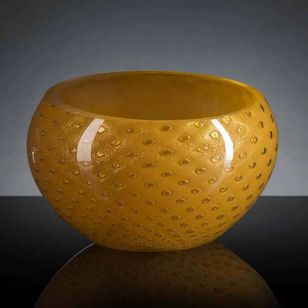 Runde Indoor-Vase aus farbigem Muranoglas Made in Italy - Asper