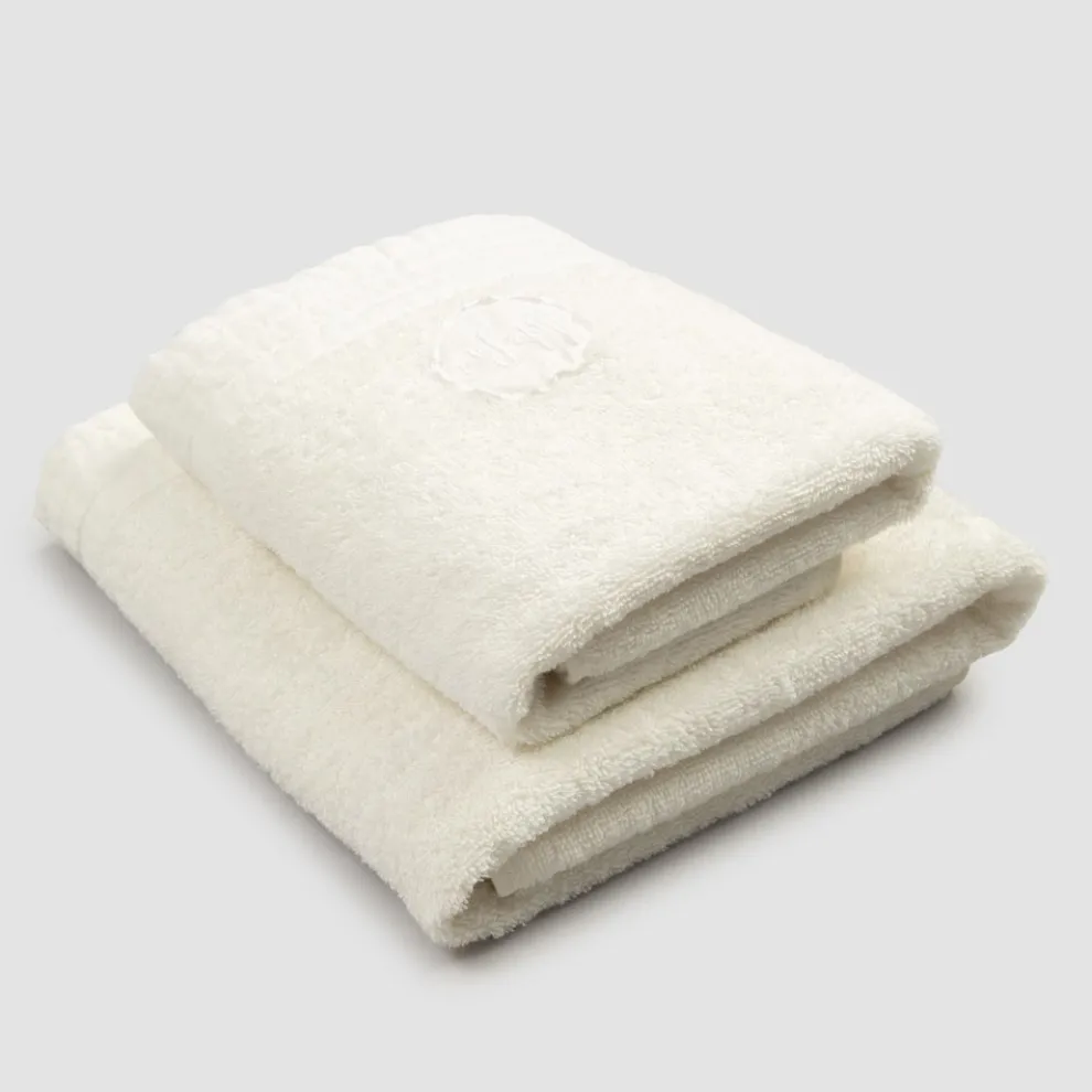 Vollgesichtshandtuch und Gästetuch in Terry und Leinenmischung - Kelim