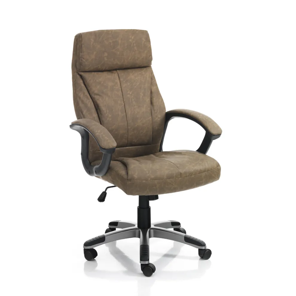 Sessel aus Kunstleder in Antikoptik – Rhodium