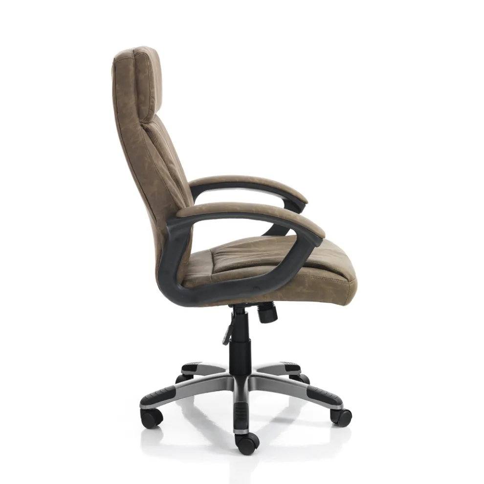 Sessel aus Kunstleder in Antikoptik – Rhodium