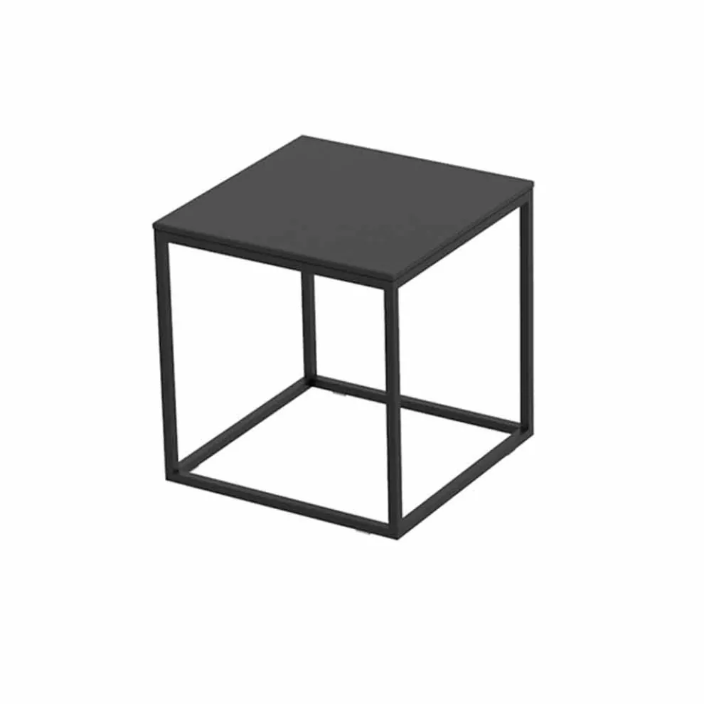 Couchtisch im Freien aus Aluminium und quadratischem schwarzem Laminat - Suave von Vondom