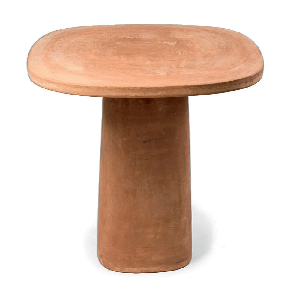 Quadratischer Terrakotta-Tisch im Freien 70x70 cm Made in Italy - Yulia