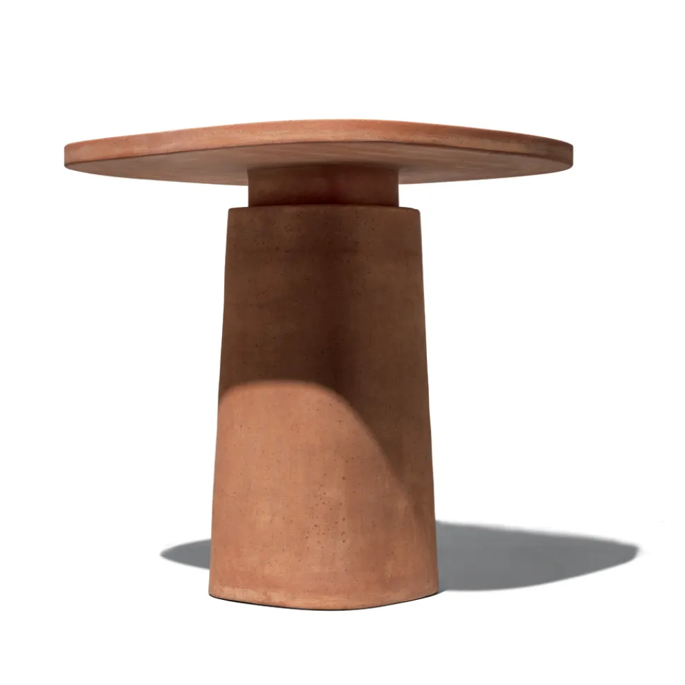 Quadratischer Terrakotta-Tisch im Freien 70x70 cm Made in Italy - Yulia