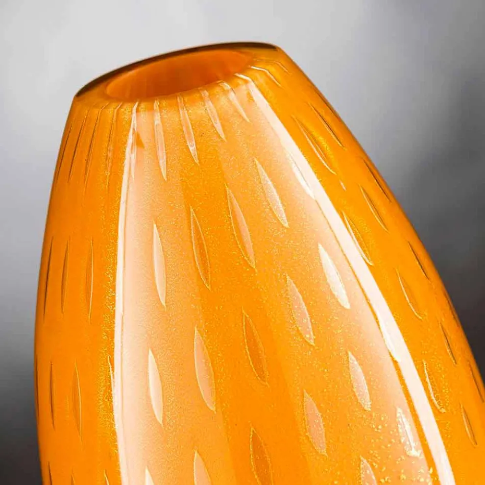Indoor-Vase aus farbigem Murano-mundgeblasenem Glas Made in Italy - Asper