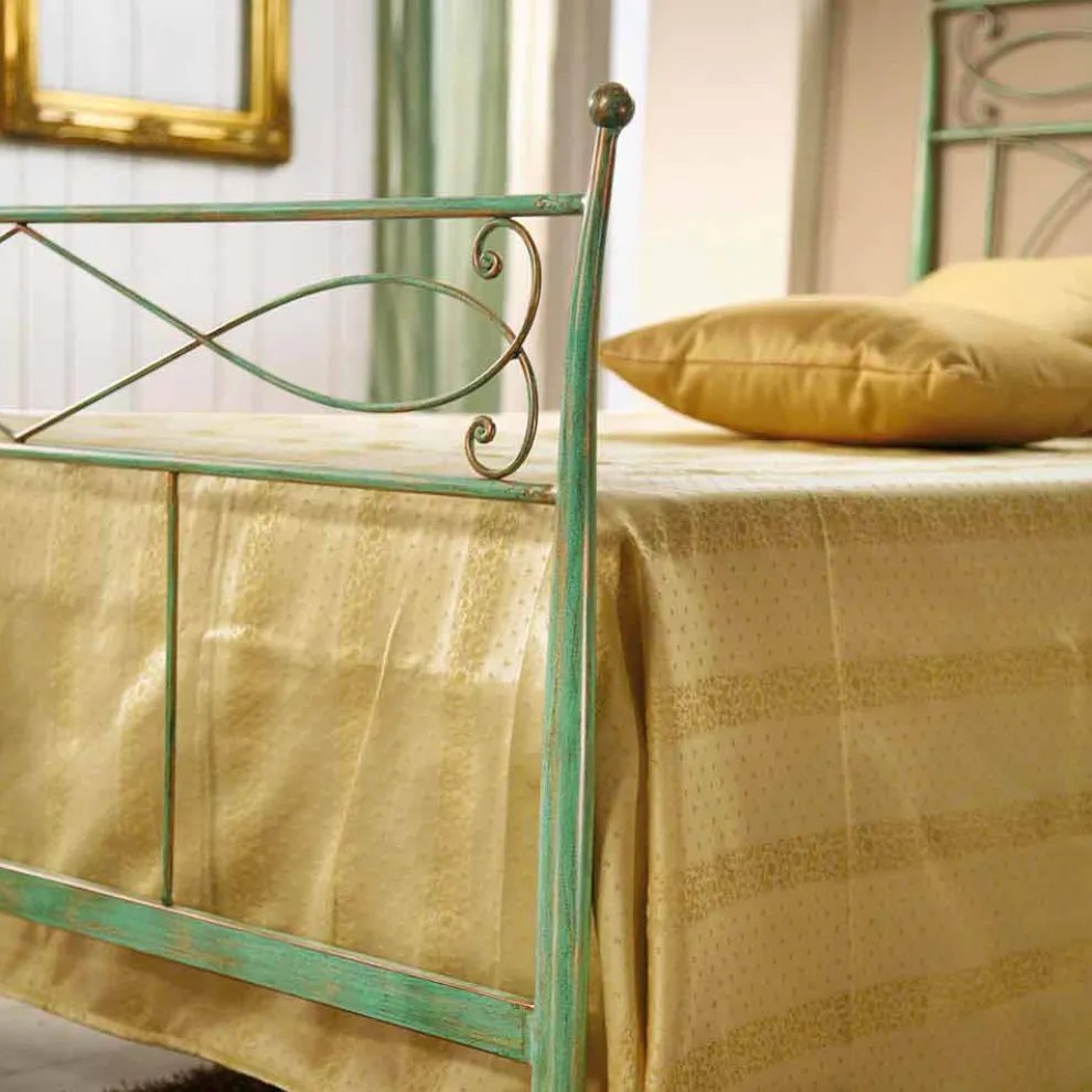 Bett 120x190 aus Schmiedeeisen handgefertigt Gabriella