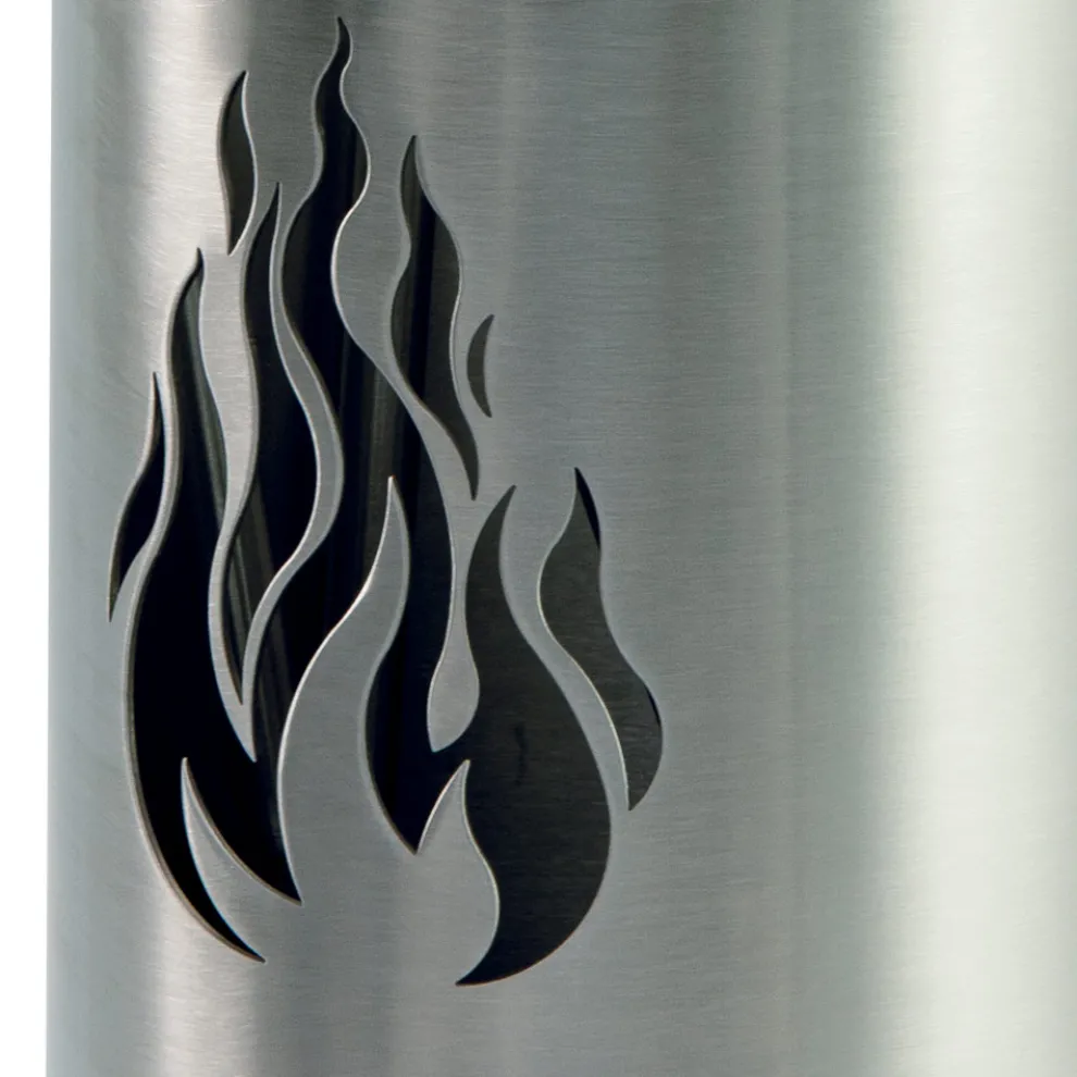 Werkzeughalter mit 4 Zubehörteilen aus Edelstahl und Flamme, hergestellt in Italien – Vita