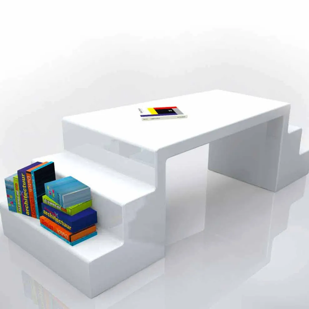 Moderner Schreibtisch Abbott weiß, grün oder moka