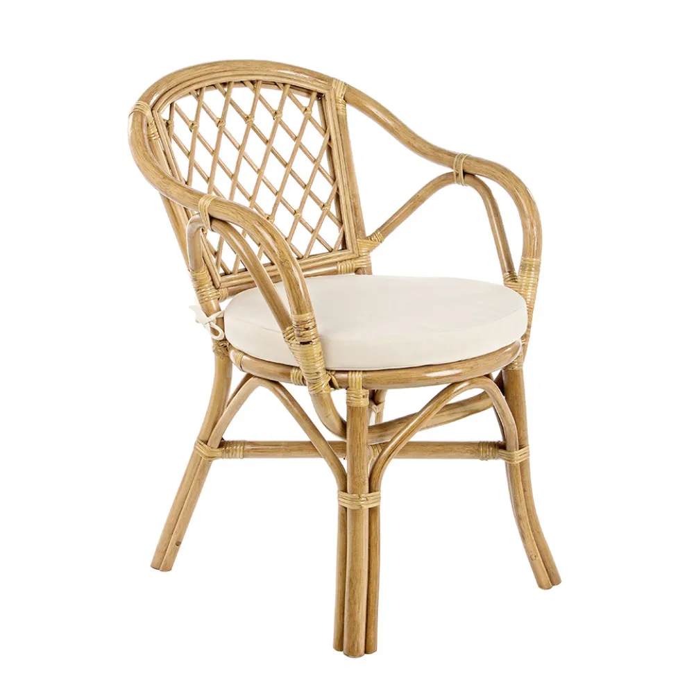 Stapelbarer Gartenstuhl im Freien aus natürlichem Rattan - Spore