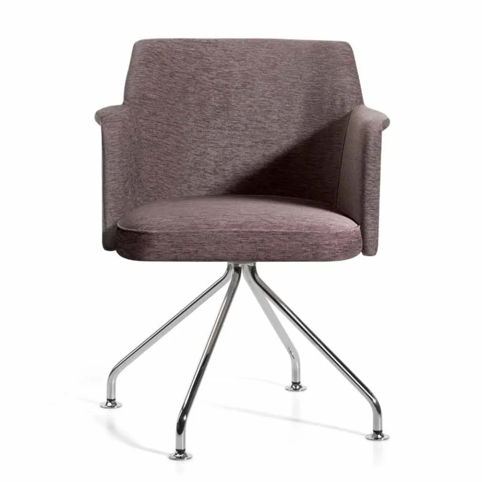 Design-Büro- oder Wohnzimmersessel mit Armlehnen Made in Italy - Felix