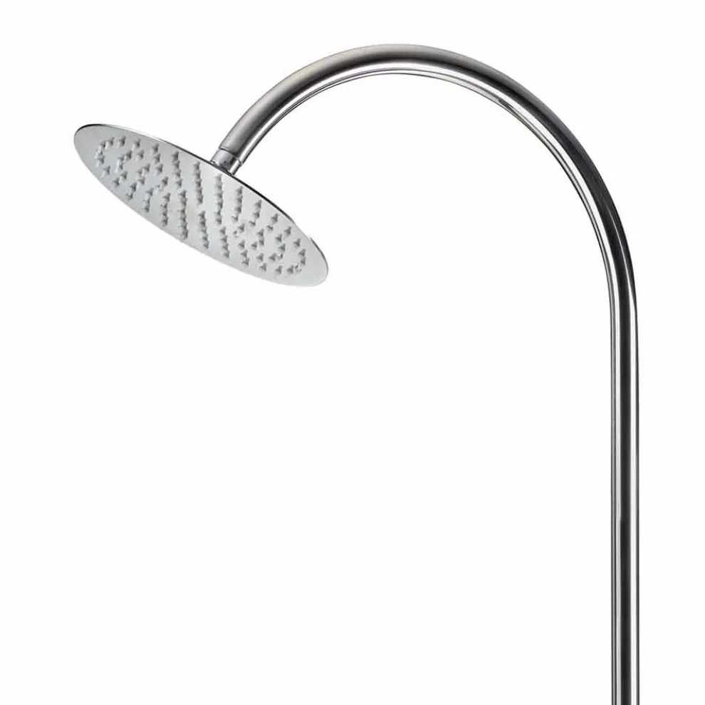 Edelstahl-Gartendusche mit rundem Duschkopf Made in Italy - Norton