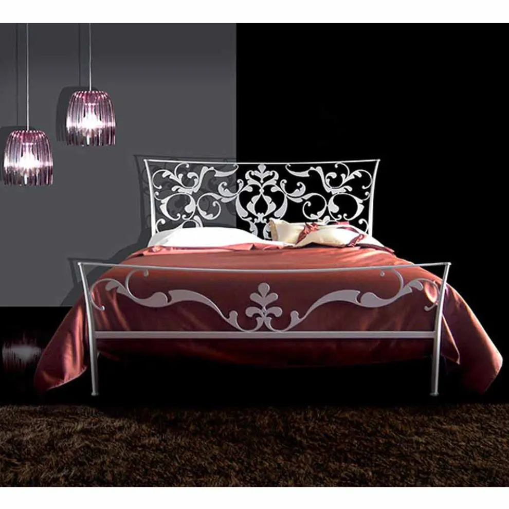 Mimosa Doppelbett aus Schmiedeeisen in Design