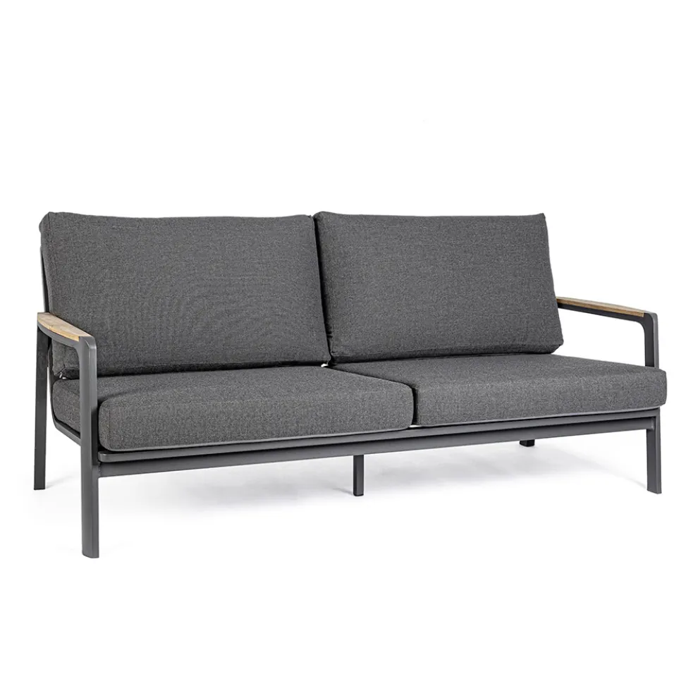 Outdoor-Sofa aus Stoff mit Aluminiumstruktur, Homemotion - Cara