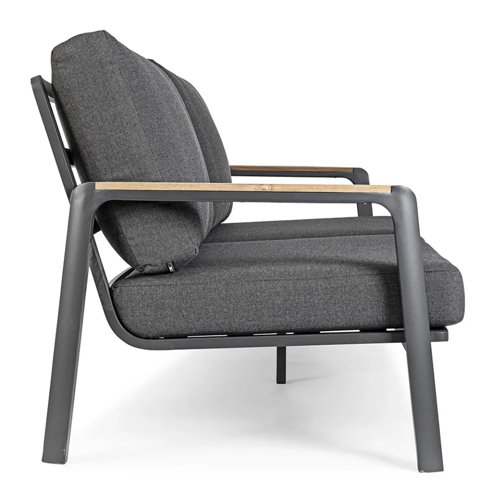 Outdoor-Sofa aus Stoff mit Aluminiumstruktur, Homemotion - Cara